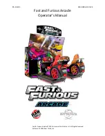 Raw Thrills Fast and Furious Arcade Operator'S Manual preview