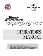 Raw Thrills Super Bikes Operator'S Manual preview