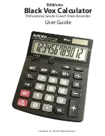 Rawerks Black Vox Calculator User Manual preview