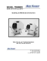 Preview for 1 page of Ray Foster MT10 Operating And Maintenance Instructions Manual