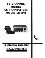 Ray Jefferson CB-845 Instruction Handbook Manual preview