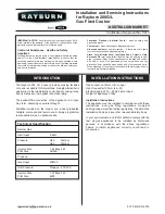 Rayburn 200G/L Installation And Servicing Instructions preview