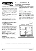 Rayburn Heatranger 480AG CF Operating, Installation And Servicing Instructions preview