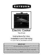 Preview for 1 page of Rayburn Two-Oven Instructions For Use Installation And Servicing