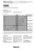 Raychem TDUX Installation Instruction предпросмотр