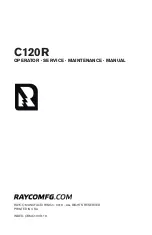 Предварительный просмотр 1 страницы Rayco C120R Operator, Service & Parts Manual