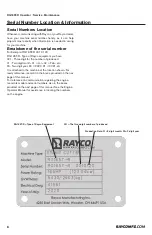 Предварительный просмотр 8 страницы Rayco RG165T-R Operator, Service, Maintenance Manual