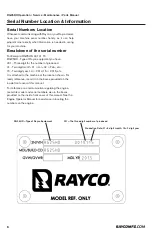 Предварительный просмотр 6 страницы Rayco RG25HD Operator, Service, Maintenance, Parts Manual