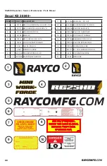 Предварительный просмотр 68 страницы Rayco RG25HD Operator, Service, Maintenance, Parts Manual