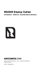 Preview for 1 page of Rayco RG55 Operator, Service, Maintenance Manual