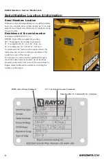 Предварительный просмотр 6 страницы Rayco RG55R Operator, Service, Maintenance Manual