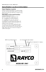 Предварительный просмотр 8 страницы Rayco RG74T-R Operator, Service, Maintenance Manual