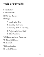 Preview for 2 page of Raycon SCOOT-E-BIKE FLEX User Manual