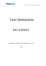 Raycus RFL-P200MX User Instruction preview