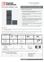 Rayleigh Instruments RI-ENERGYFLOW-MODULAR Series Quick Start Installation Manual preview