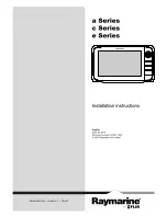 Raymarine A series Installation Instructions Manual preview