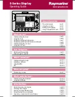 Preview for 1 page of Raymarine E120W Operating Manual