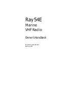 Preview for 1 page of Raymarine Ray54E Owner'S Handbook Manual