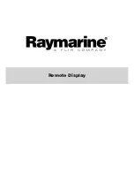 Preview for 1 page of Raymarine Remote display Owner'S Manual