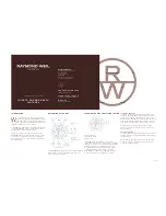 Raymond Weil QUARTZ CHRONOGRAPH WATCH Instructions For Use preview