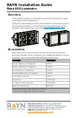 RAYN Rosa 600 Installation Manual preview