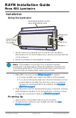 Предварительный просмотр 8 страницы RAYN Rosa 600 Installation Manual