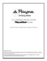 Rayne RayneClear Installation, Operation & Service Manual preview