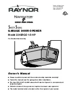 Raynor Navigator 2245RGD Owner'S Manual preview