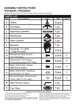 Preview for 2 page of Raynor TEMPUR-PEDIC TP210EHS Assembly Instructions