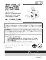 Preview for 1 page of Raypak 185 Operating And Installation Instructions