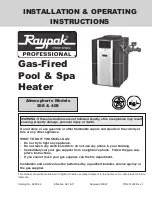 Preview for 1 page of Raypak 268 Installation & Operating Instructions Manual