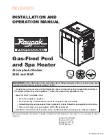 Preview for 1 page of Raypak 268A Installation And Operation Manual