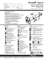 Raypak 302BE-902BE Specifications preview