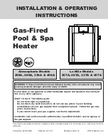 Preview for 1 page of Raypak 336A Installation & Operating Instructions Manual