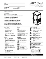 Raypak 751-1501 Specifications предпросмотр