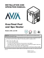 Preview for 1 page of Raypak AVIA 264A Installation And Operation Manual