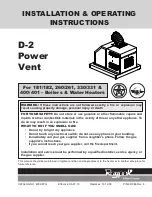 Raypak D-2 Power Vent Installation & Operating Instructions Manual preview