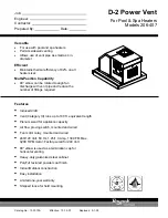 Raypak D-2 Power Vent Specifications preview