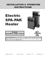 Preview for 1 page of Raypak ELS 1102-2 Installation & Operating Instructions Manual