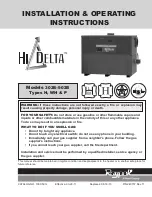 Raypak HI DELTA 302B Installation & Operating Instructions Manual preview