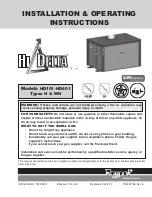 Preview for 1 page of Raypak HI DELTA HD401 Installation & Operating Instructions Manual