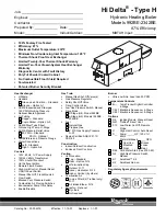 Raypak Hydronic Heating Boiler 992BE-2342BE Specifications preview