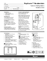 Raypak Hydronic Space Heating 42-180 Specifications предпросмотр