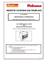 Preview for 1 page of Raypak MAJESTIC ODGSR36ANAU Customer Installation And Operating Instructions