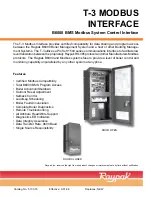 Raypak Modbus Interface T-3 Specifications предпросмотр