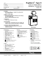 Raypak RAYTHERM 133 Specification preview