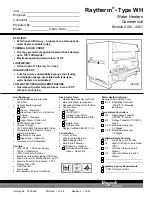 Raypak Raytherm WH-2100 Owner'S Manual preview