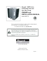 Raypak RHP 33 Owners And Installation Manual preview