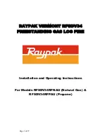 Предварительный просмотр 1 страницы Raypak VERMONT RFSDV34RFNAU Installation And Operating Instructions Manual