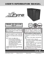 Preview for 1 page of Raypak XFYRE 300 User'S Information Manual